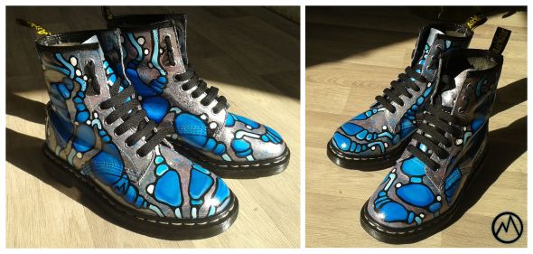 tweeluik zilver blauw in zon